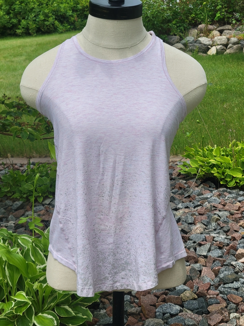 Ivivva Quiet Moments Heathered Pink + Silver Splatter Tank Top Size 10 - Picture 1 of 5